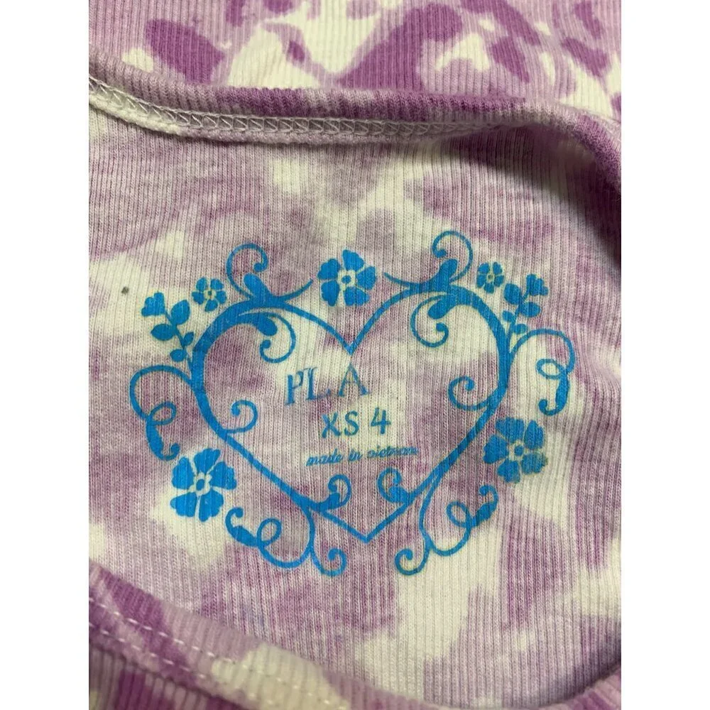 Children's Place Purple Camouflage Tank Top Girls Size 4 AD8